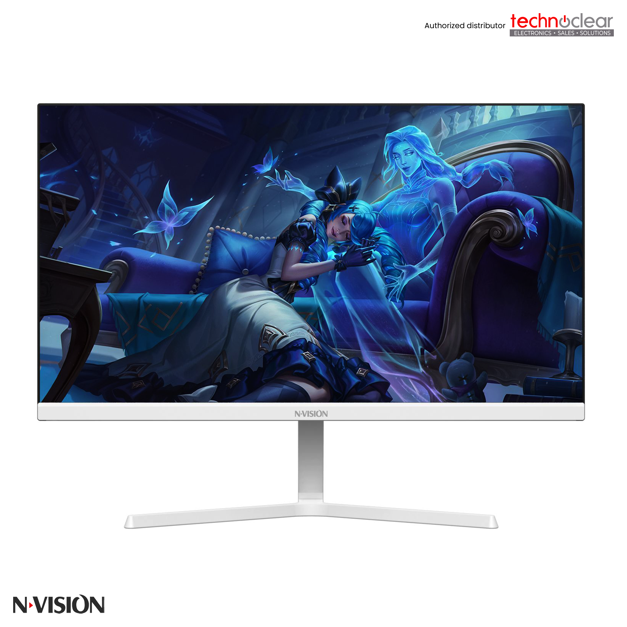 NVISION N2455PRO-W, 23.8" FHD@100HZ IPS MONITOR, FRAMELESS (WHITE)