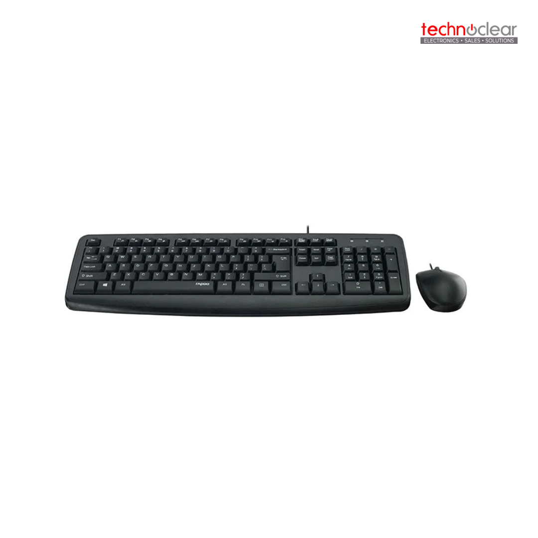 RAPOO NX1600 WIRED USB OPTICAL MOUSE AND KEYBOARD COMBO