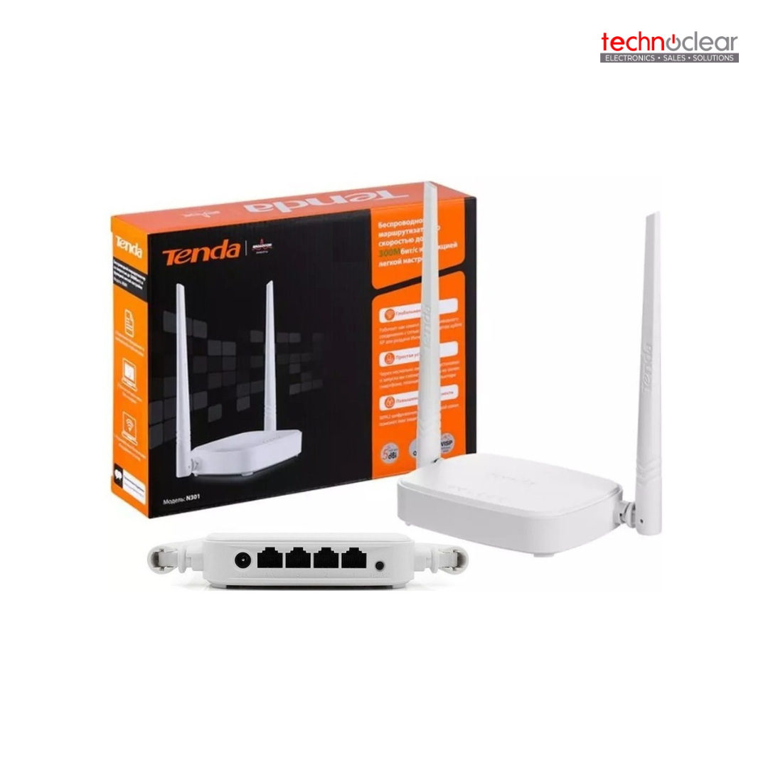 TENDA N301 300MBPS WIRELESS ROUTER 2x5dBi