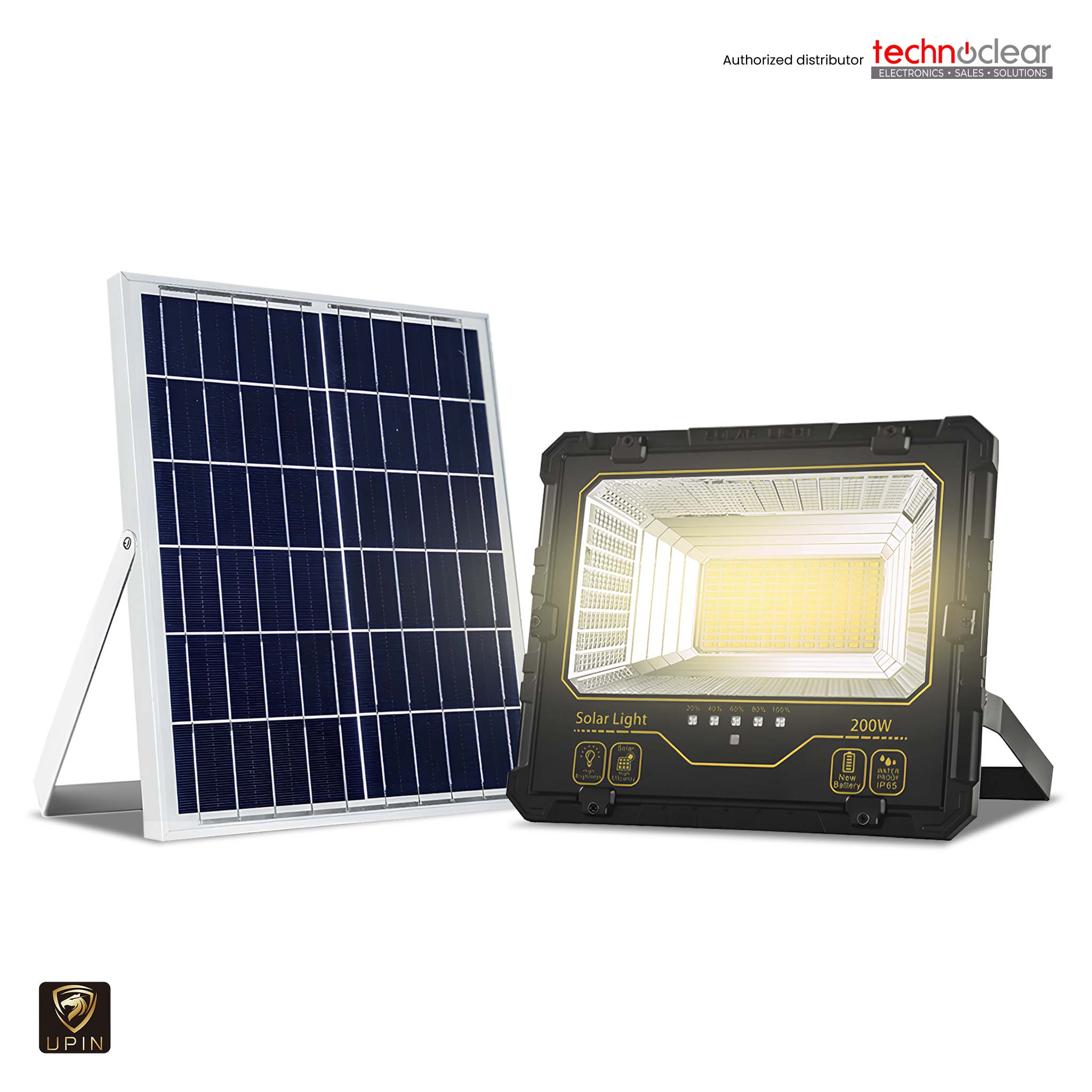 UP39-200W SOLAR LIGHT 200W WHITE BOX FLOOD LIGHT
