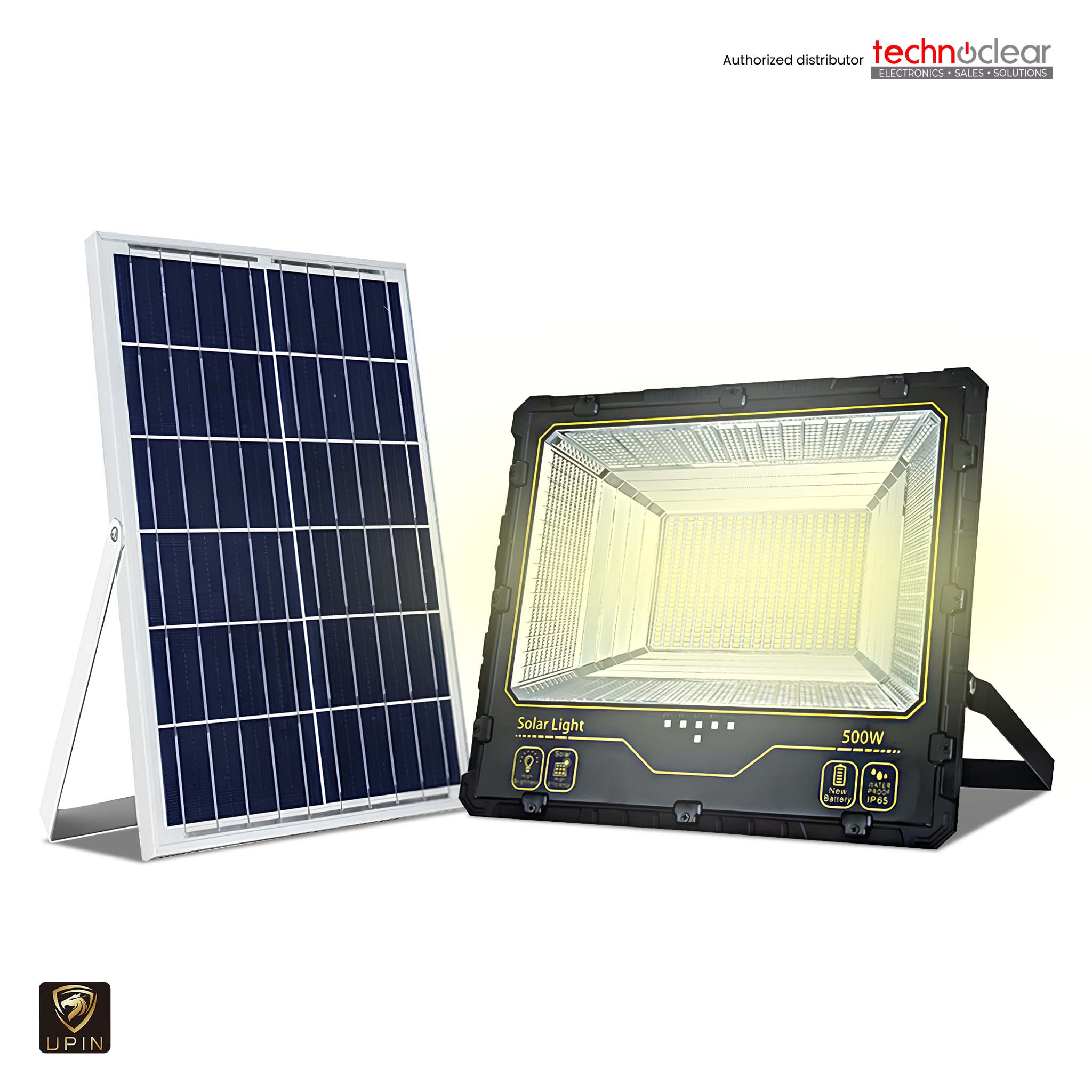 UP39-500W SOLAR LIGHT 500W WHITE BOX FLOOD LIGHT