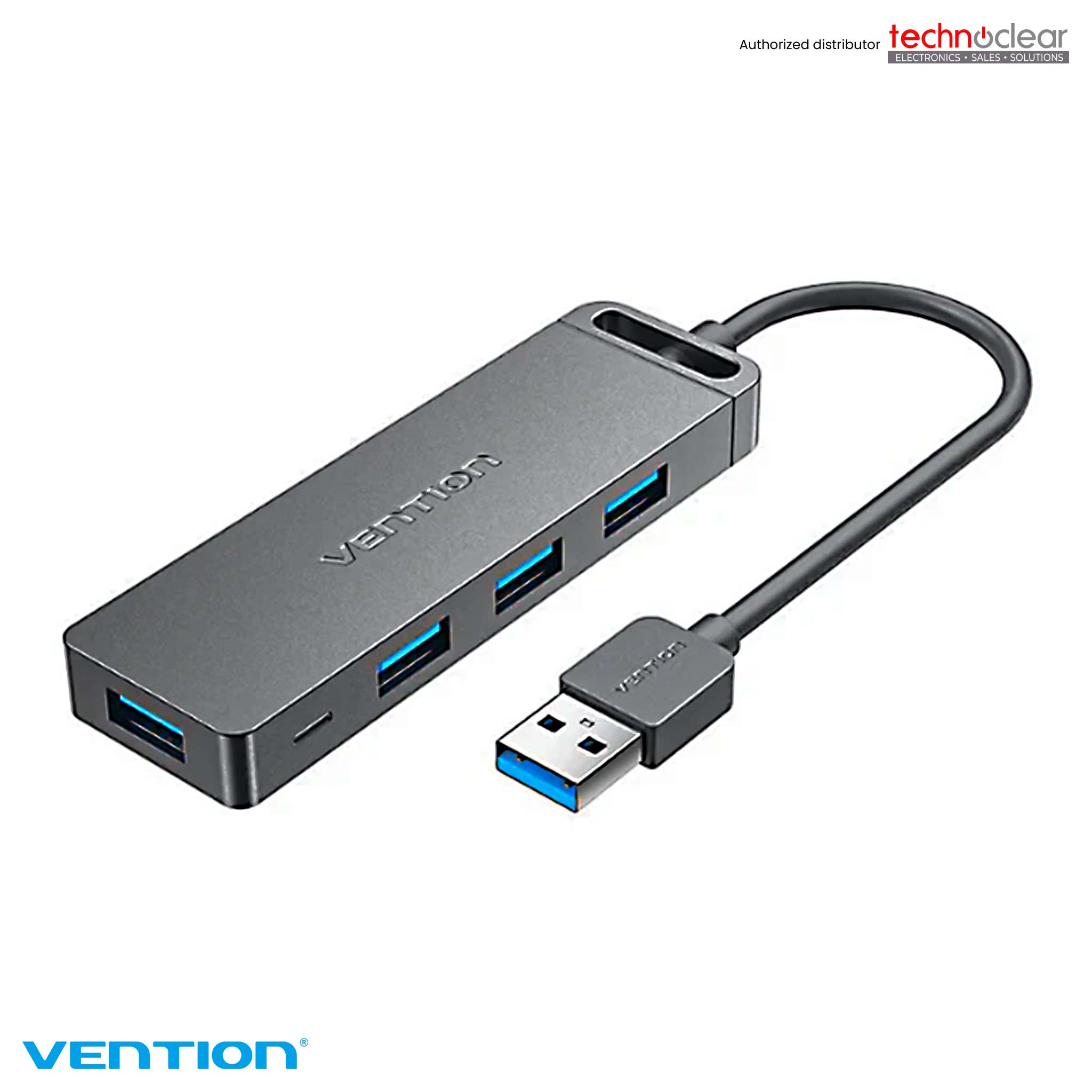 VENTION 4-PORT USB 3.0 HUB WITH POWER SUPPLY 1M BLACK