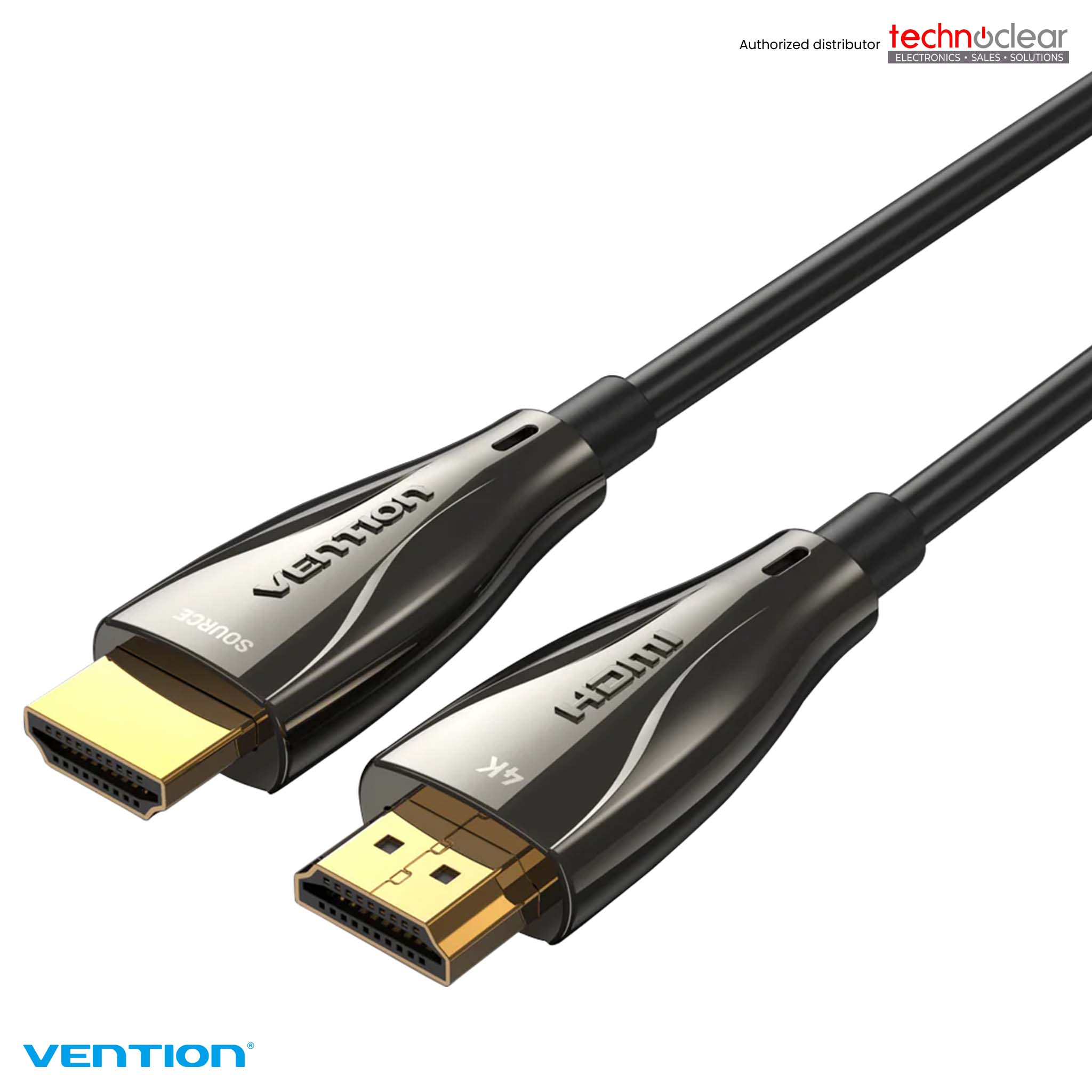 VENTION ALABV OPTICAL HDMI CABLE 40M BLACK ZINC ALLOY TYPE