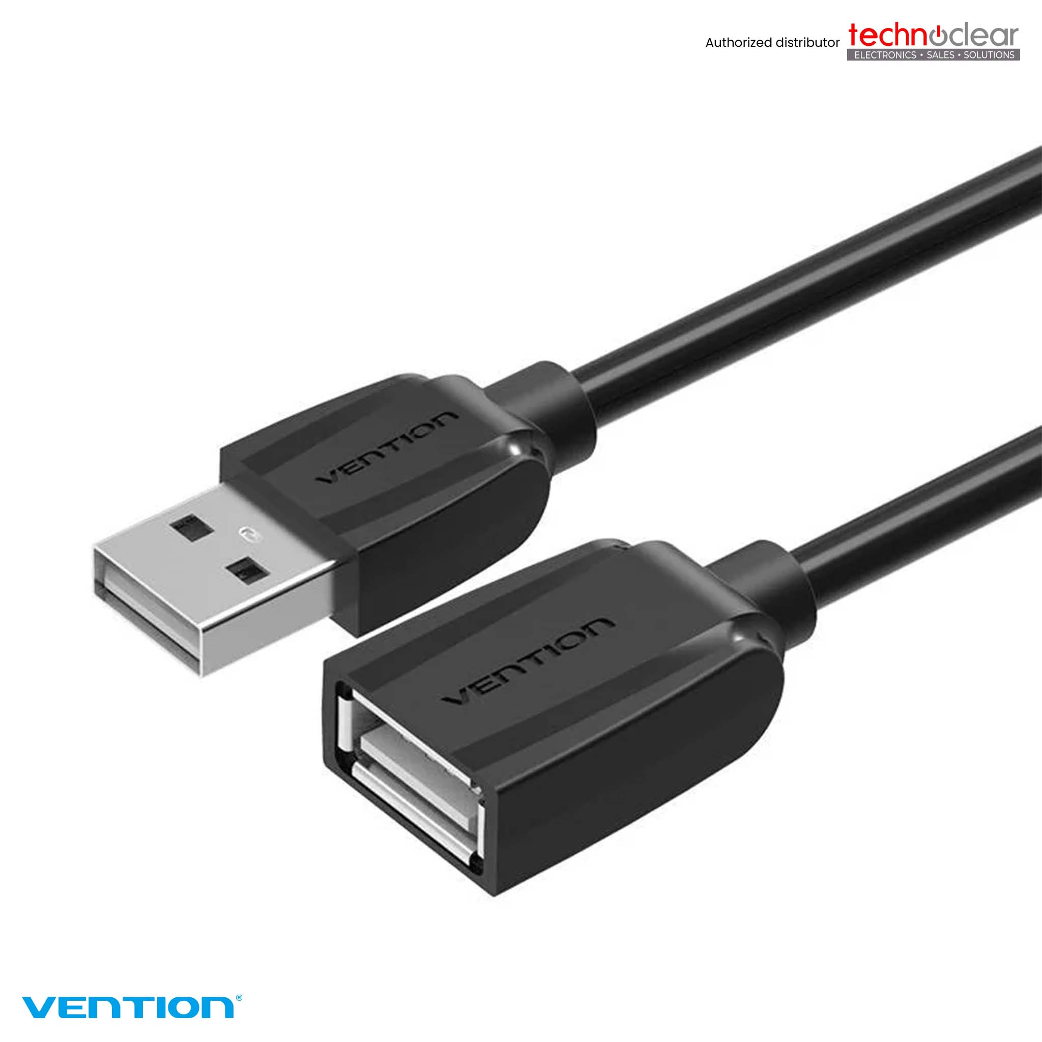 VENTION USB2.0 EXTENSION CABLE 5M BLACK