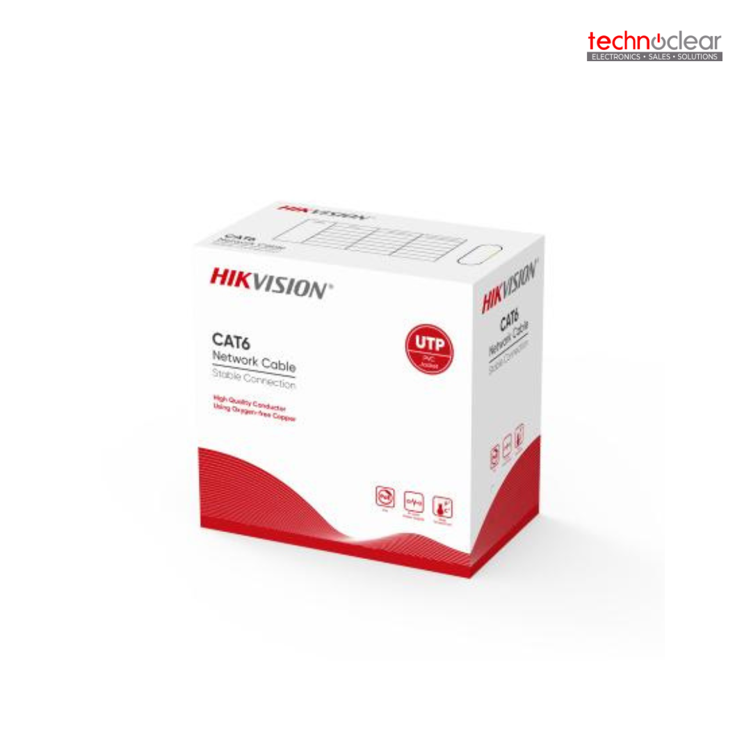 HIKVISION CAT6 UTP DS-1LN6UZCO 24AWG,0.50MM (INDOOR GREY/ORANGE) (305 METERS)